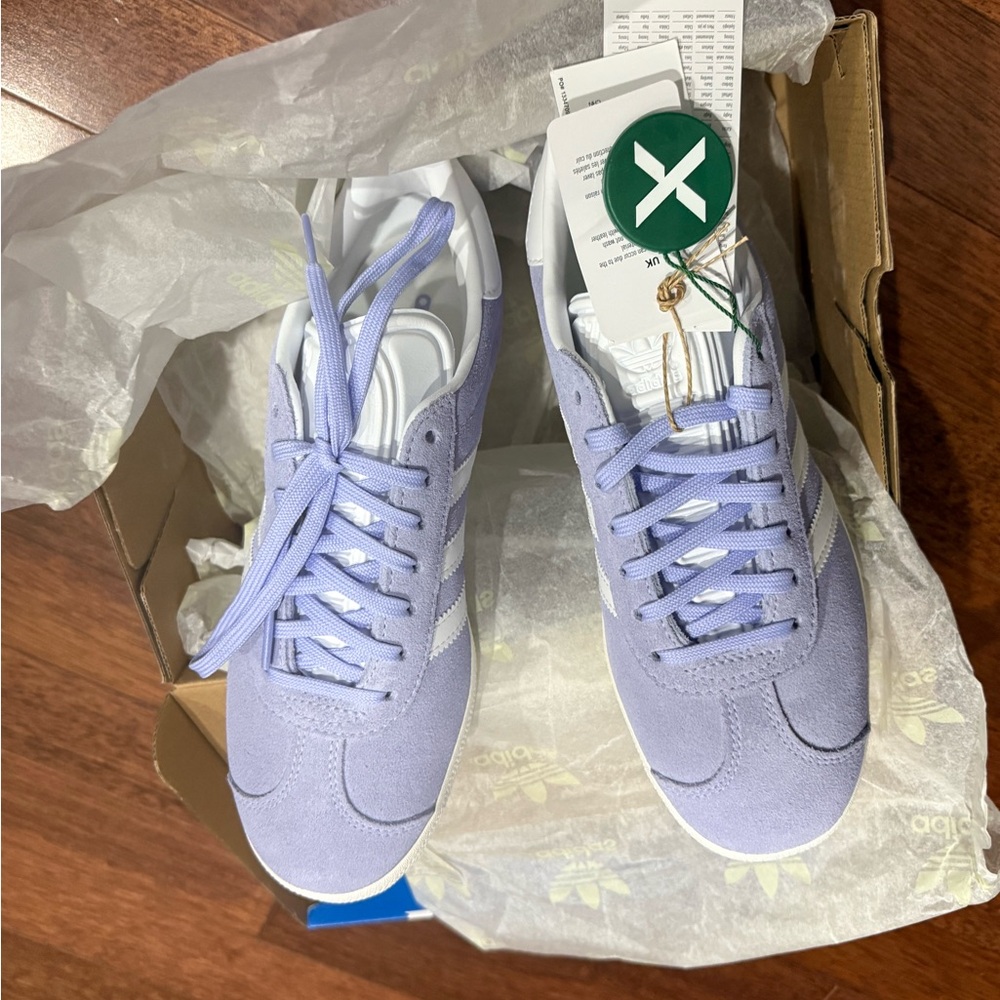 Adidas Light Purple and White Sneakers